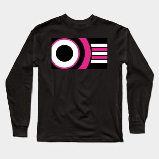 Abstract Pink And White Circles And Lines Long Sleeve T-Shirt